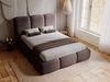 Polsterbett mit Bettkasten und Lattenrost 160x200 Bubble Braun