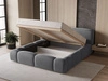 Polsterbett mit Bettkasten und Lattenrost 160x200 Aubi Dunkelgrau