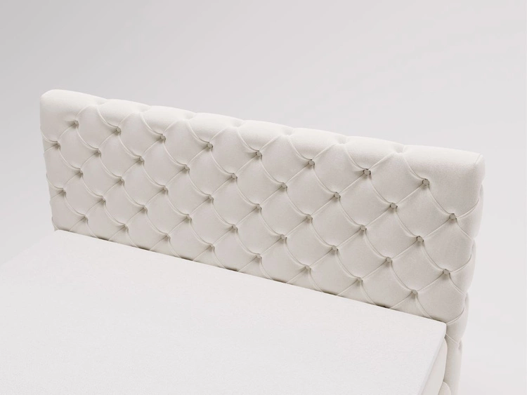 Boxspringbett mit Bettkasten 120x200 Canolo Creme