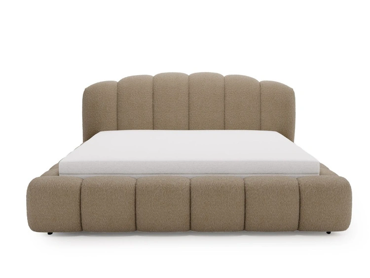 Polsterbett mit Stauraum und Lattenrost 160x200 Cloud Soft Braun