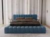 Polsterbett mit Bettkasten und Lattenrost 120x200 Italia Blau
