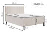 Boxspringbett mit Bettkasten 120x200 Primavera Dunkelblau