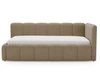 Jugendbett Einzelbett mit Bettkasten und Lattenrost 90x200 Cloud One Braun Bouclé-Stoff