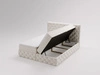 Boxspringbett mit Bettkasten 120x200 Canolo Creme
