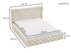 Polsterbett mit Bettkasten und Lattenrost 120x200 Kingston Beige
