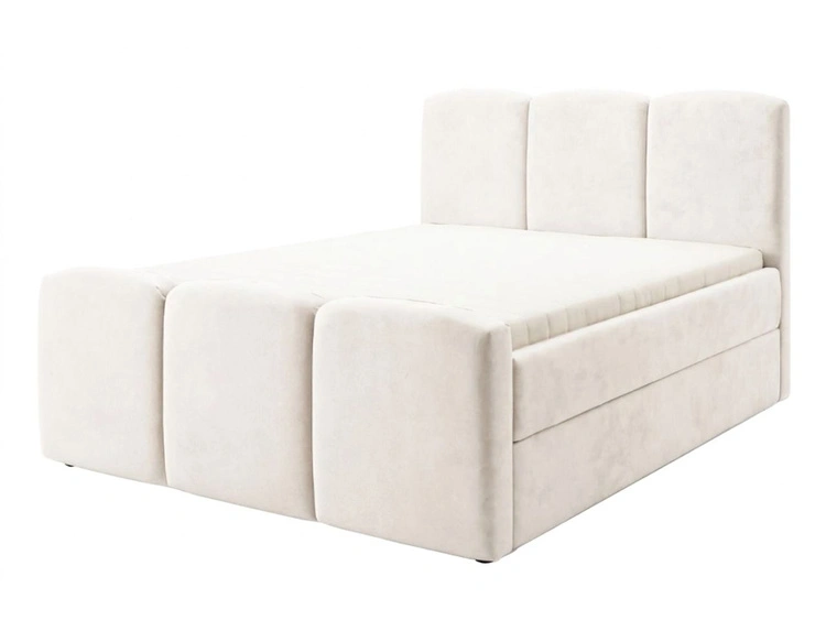Boxspringbett mit Bettkasten 160x200 Campi Creme