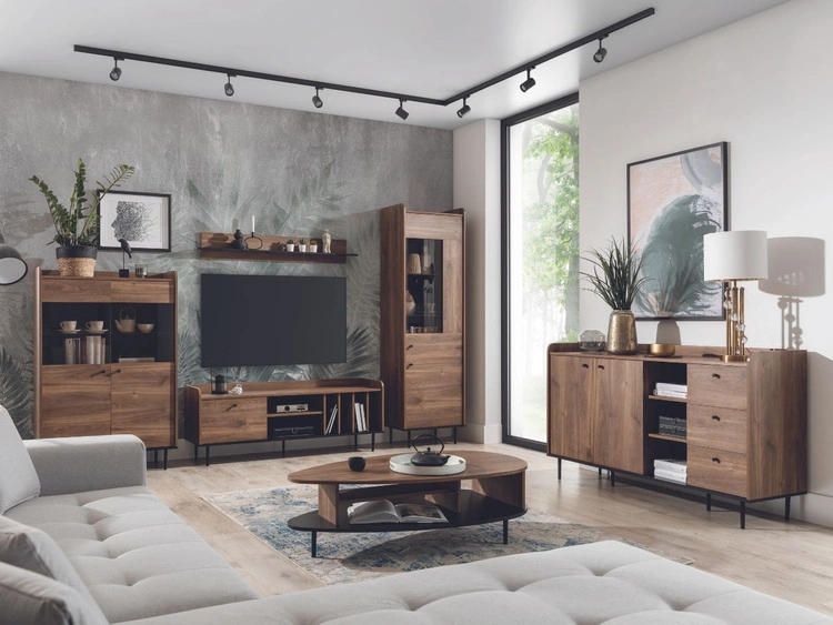 Vitrinenschrank 60 cm Vasa Braun