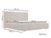 Polsterbett mit Bettkasten und Lattenrost 180x200 Astra Beige