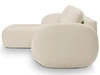 Ecksofa L-Form Links mit Schlaffunktion und Bettkasten Oreo Beige