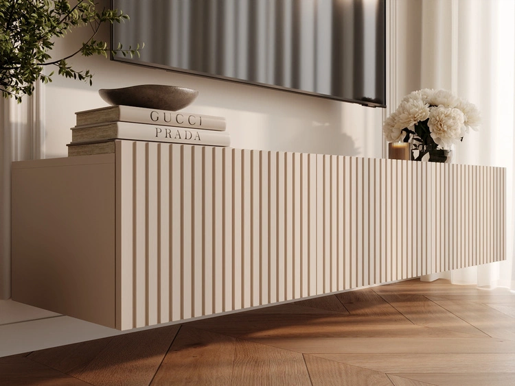 TV-Lowboard mit Türen 150 cm Kioto Cashmere