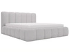 Polsterbett mit Bettkasten und Lattenrost 180x200 Cloud Bouclé-Stoff Hellgrau