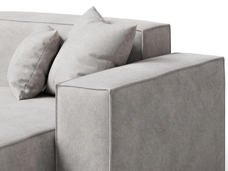 Ecksofa L-Form Rechts Arizona Hellgrau