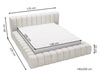 Polsterbett mit Bettkasten und Lattenrost 140x200 Italia Beige