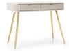 Schminktisch Viva Beige auf Goldenen Beinen 
