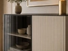 Standvitrine mit einer Glastür, LED-Beleuchtung für das Wohnzimmer Auroé Kaschmir