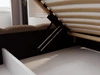 Polsterbett mit Bettkasten und Lattenrost 160x200 Modo aus Bouclé-Stoff Braun
