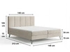 Boxspringbett mit Bettkasten 140x200 Vendi grau