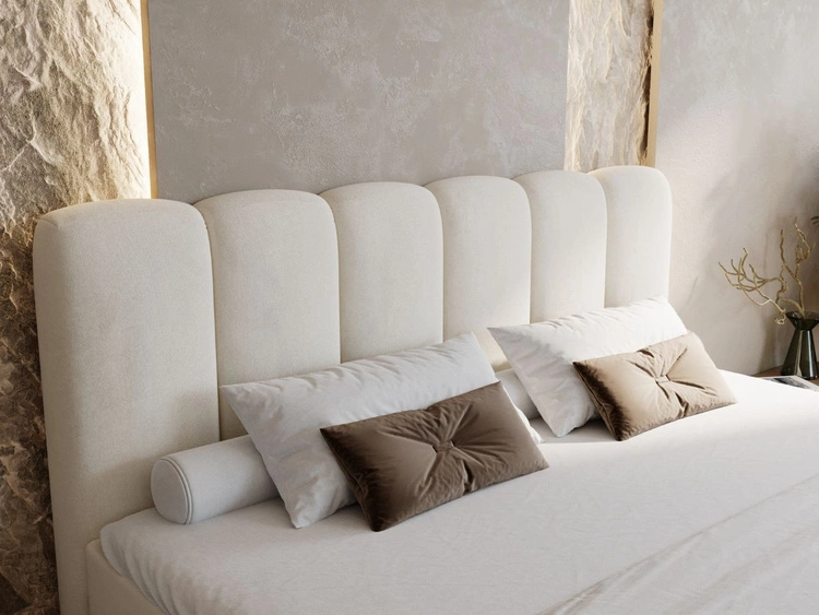 Boxspringbett mit Bettkasten 200x200 Cloud Beige