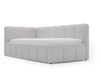 Jugendbett Einzelbett mit Bettkasten und Lattenrost 90x200 Cloud One Grau Bouclé-Stoff 
