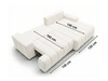 Ecksofa L-Form Rechts mit Schlaffunktion und Bettkasten Caleo Hellgrau