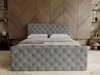 Boxspringbett mit Bettkasten 120x200 Lunaris Grau