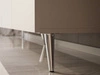 TV-Lowboard mit Türen auf Silbernen Metallbeinen 200 cm Nodoo Kaschmir