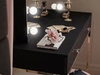 Schminktisch Glamour mit Schubladen, Spiegel und LED-Beleuchtung Brisa Schwarz Hochglanz
