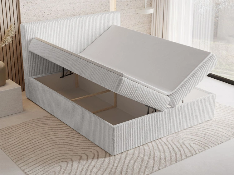 Boxspringbett mit Bettkasten 200X200 Brisa Grau