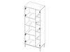Vitrinenschrank Soroko Hickory