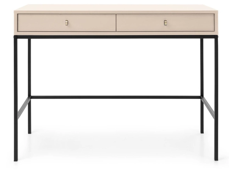 Schminktisch mit Schwarz Metallbeinen Amor Beige