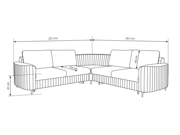 Ecksofa L-Form Links mit Schlaffunktion und Bettkasten Limon Rot