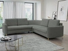 Ecksofa L-Form Rechts mit Schlaffunktion und Bettkasten Limon Grau