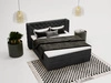 Boxspringbett mit Bettkasten 180x200 Lion Schwarz