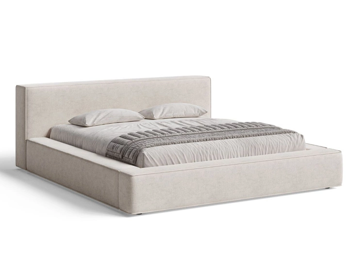 Polsterbett mit Bettkasten und Lattenrost 120x200 Mali Beige
