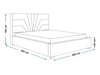 Polsterbett mit Bettkasten und Lattenrost 180x200 Tesis Dunkelblau