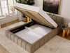 Polsterbett mit Bettkasten und Lattenrost 120x200 Alicante Boucle Braun