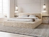 Polsterbett mit Bettkasten und Lattenrost  140x200 Enjoy Beige