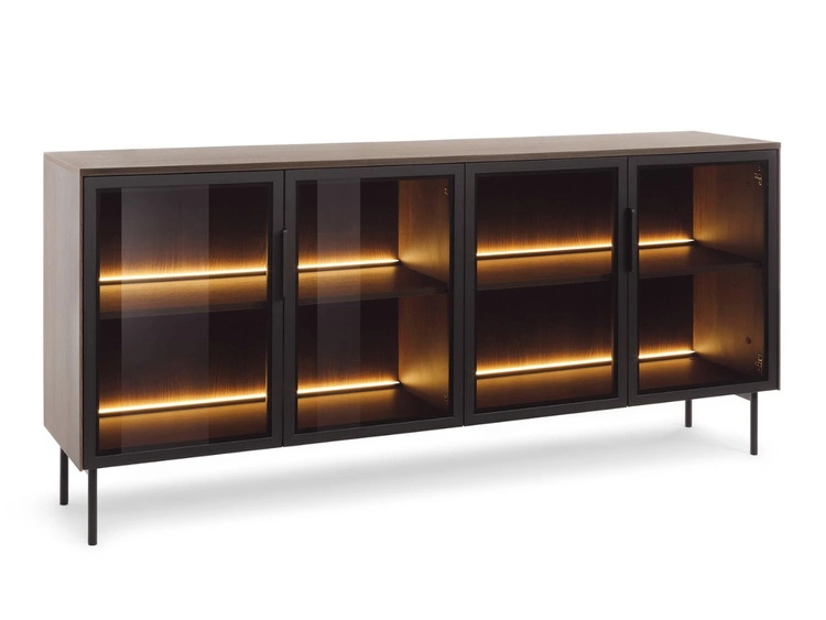 Kommode mit vier Türen Lumina Eiche Dunin